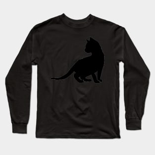 cat silhouette Long Sleeve T-Shirt